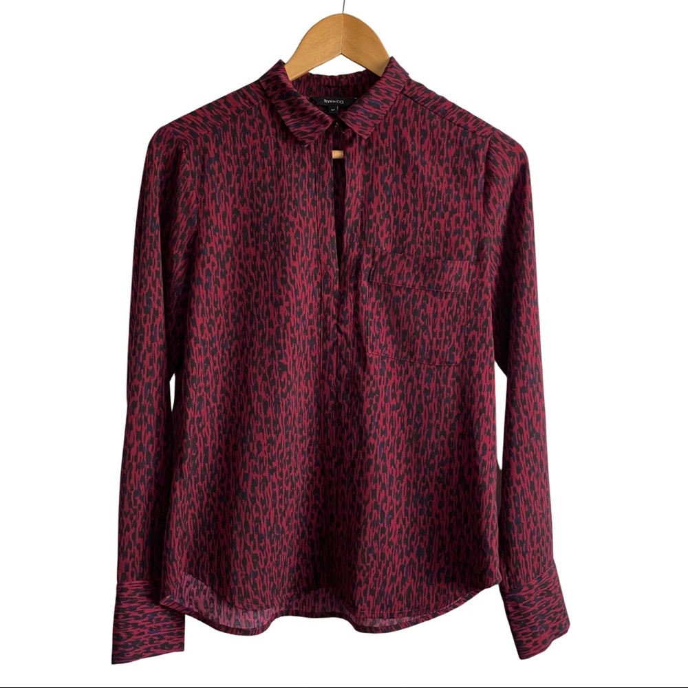 RW&CO. Notched Neck Blouse